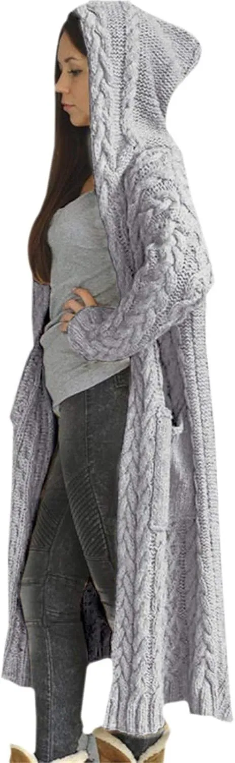 Long Cardigans Sweater for Women Jacket Open Front Knit Oversized Lightweight Sweater