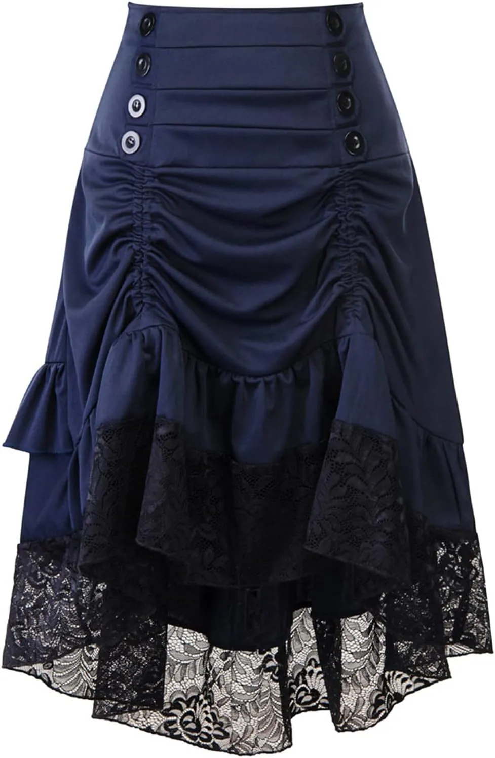 Long Skirts for Women Trendy Lace Patchwork Gothic Party Retro High Elastic Waist Halloween Dress Skirt Clubwear