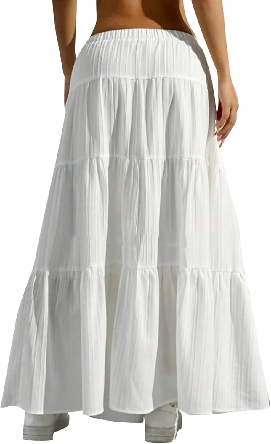 Maxi Skirts for Women 2025 Trendy Low Rise Loose A-Line Flared Casual Summer Long Skirts for Women Streetwear Comfy