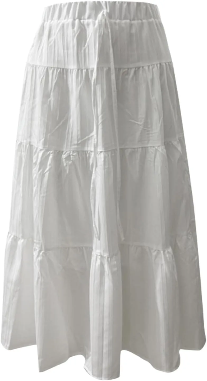 Maxi Skirts for Women 2025 Trendy Low Rise Loose A-Line Flared Casual Summer Long Skirts for Women Streetwear Comfy