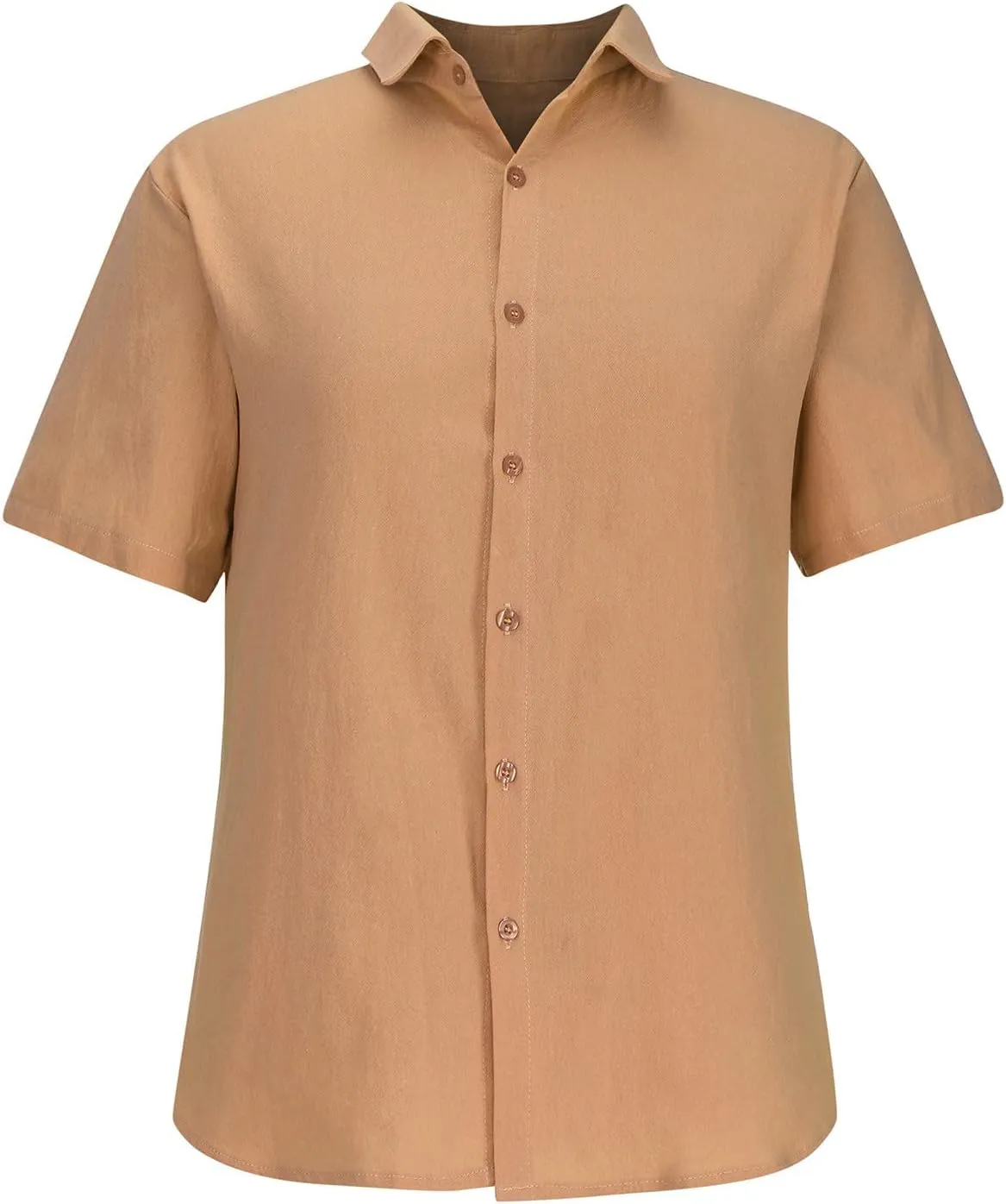 Mens Button Down Shirt Short Sleeve Casual Cotton Linen Tops Summer Beach Baggy V-Neck Tee Top 2024 Trendy Clothes