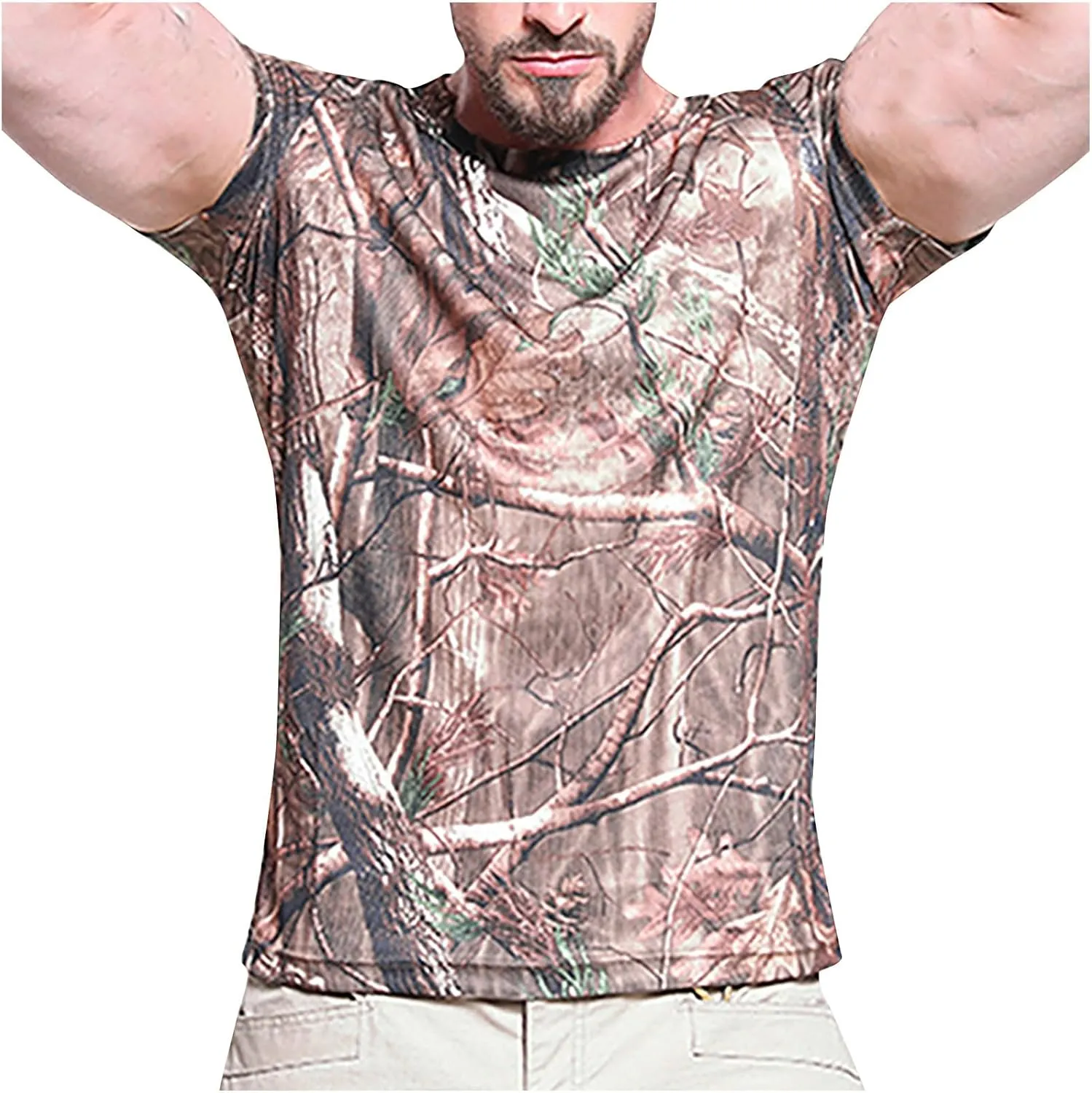 Men's Camouflage Hunting Shirts Long/Short Sleeve Performance Fishing Shirt Lightweight Quick Dry UPF 50  Sun Shirts
