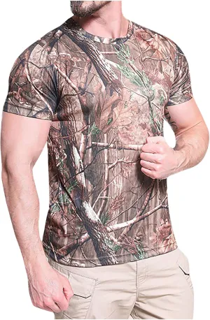 Men's Camouflage Hunting Shirts Long/Short Sleeve Performance Fishing Shirt Lightweight Quick Dry UPF 50  Sun Shirts