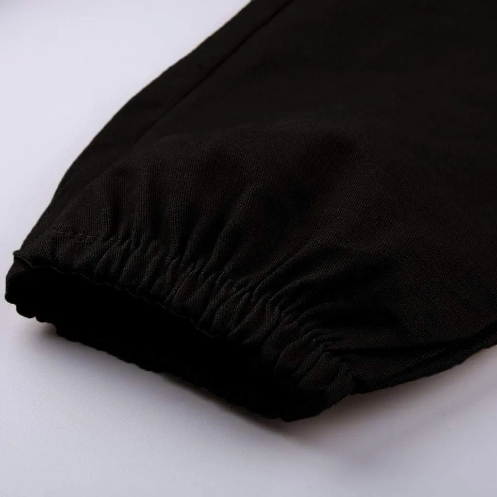 Men's Cargo Pants Casual Drawstring Multi-Pocket Solid Work Tie Feet Trousers Relaxed Fit Lightweight Sweatpants