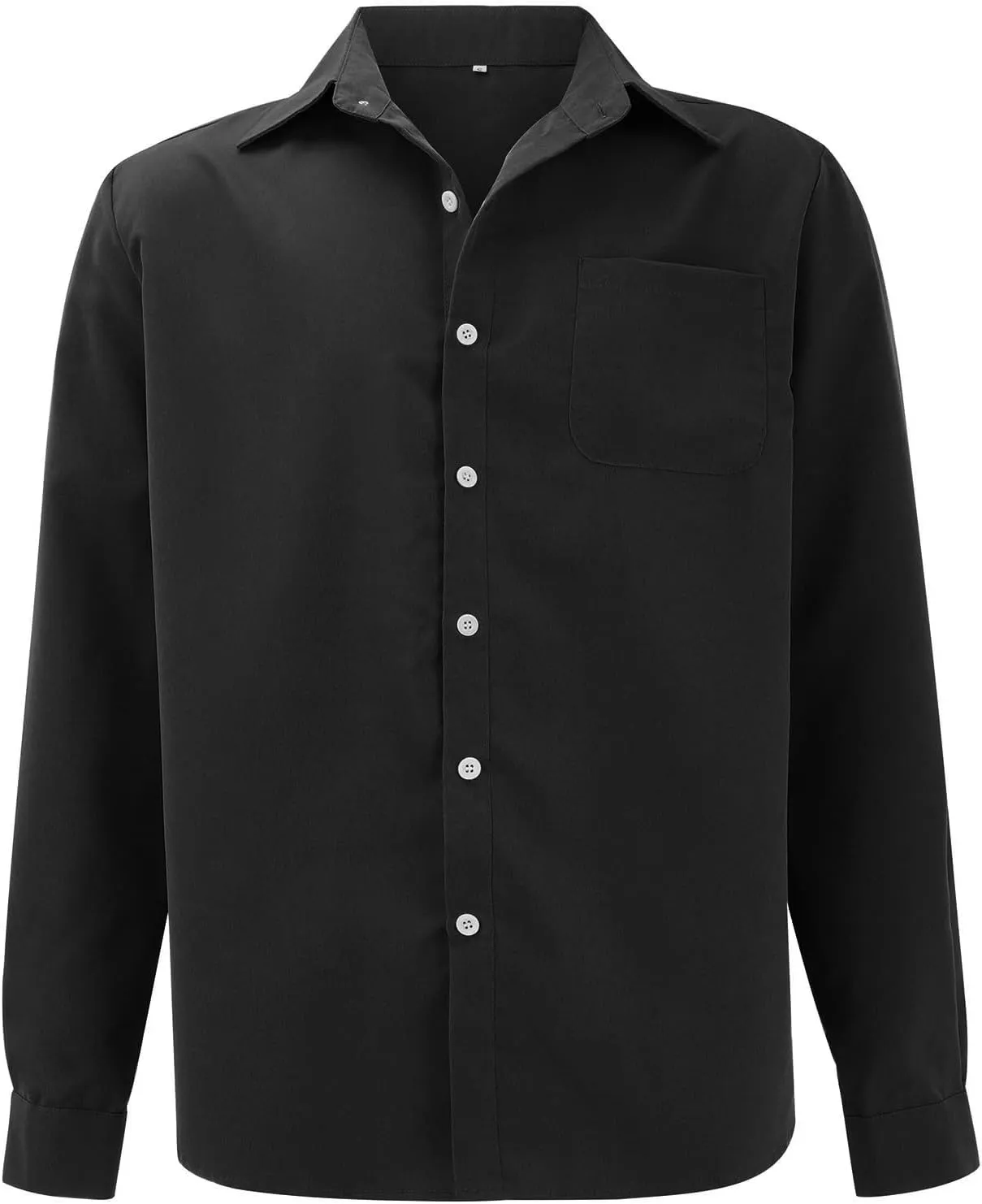 Mens Casual Button Down Shirts Slim Fit Solid Long Sleeve T Shirt Smart Gentleman Bussiness Work Golf Blouse Tees