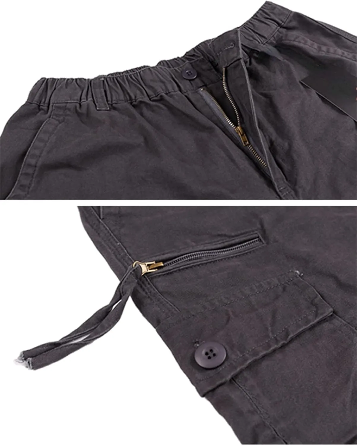 Men's Casual Relaxed Fit Cargo Pants, Multi Pocket Hiking Outdoor Jogger Pants Tactical Trousers