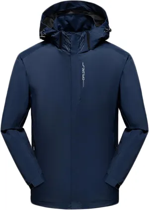 Men’s Lightweight Windbreaker Jacket Breathable Windproof Hooded Wind Coat Hiking Running Golf Travel Full Zip Jacke