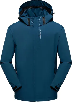 Men’s Lightweight Windbreaker Jacket Breathable Windproof Hooded Wind Coat Hiking Running Golf Travel Full Zip Jacke