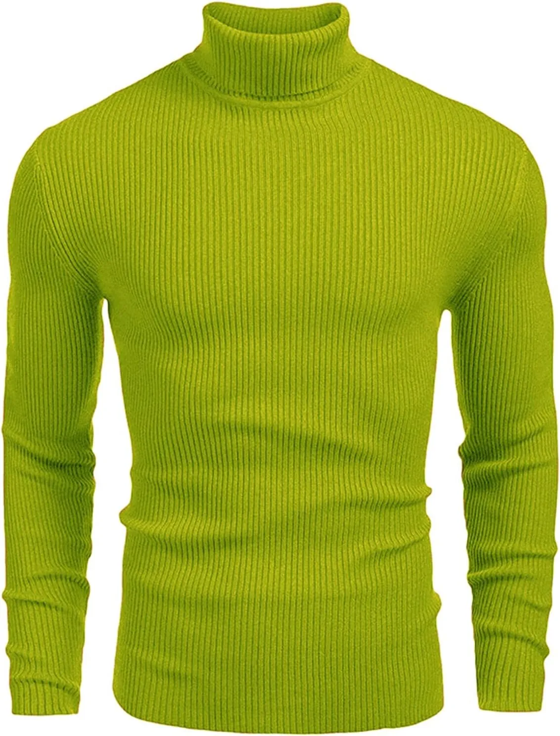Men's Oversized Sweaters Turtleneck Long Sleeve Knitted Lightweight Sweaters Autumn Solid Thermal Gym Sportswear