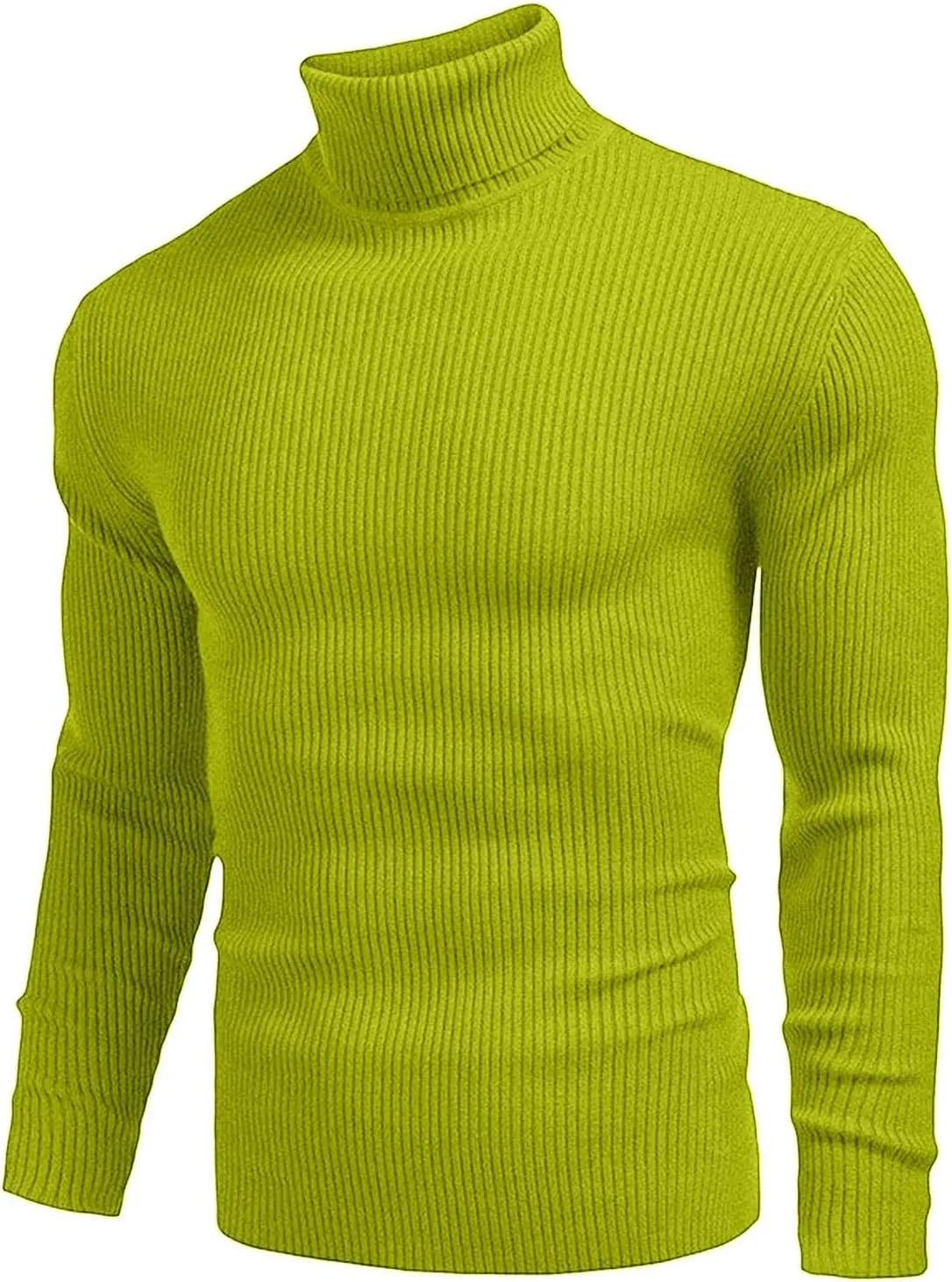 Men's Oversized Sweaters Turtleneck Long Sleeve Knitted Lightweight Sweaters Autumn Solid Thermal Gym Sportswear