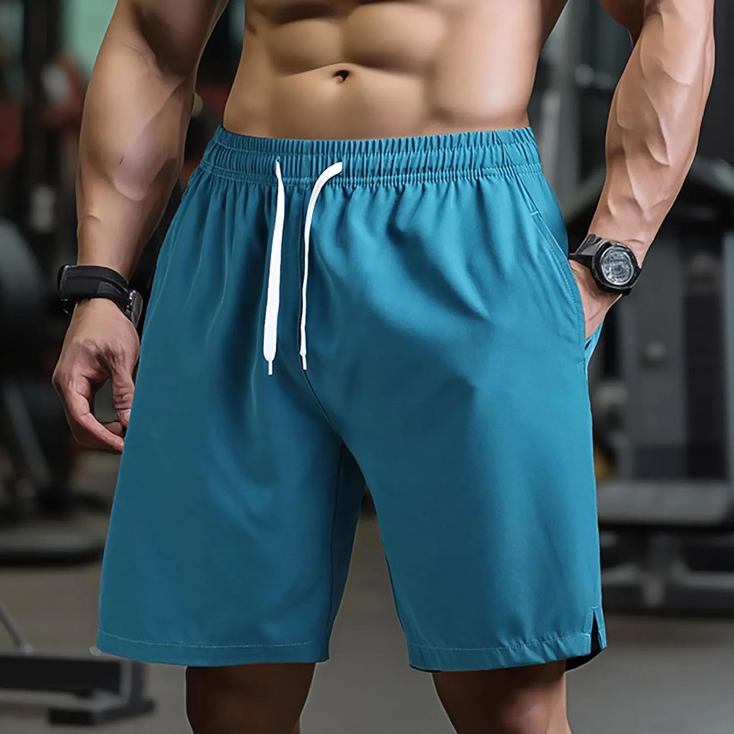 Men's Running Basketball Shorts Gym Workout Lightweight Athletic Short Pants Bodybuilding Quick Dry Jogging Shorts