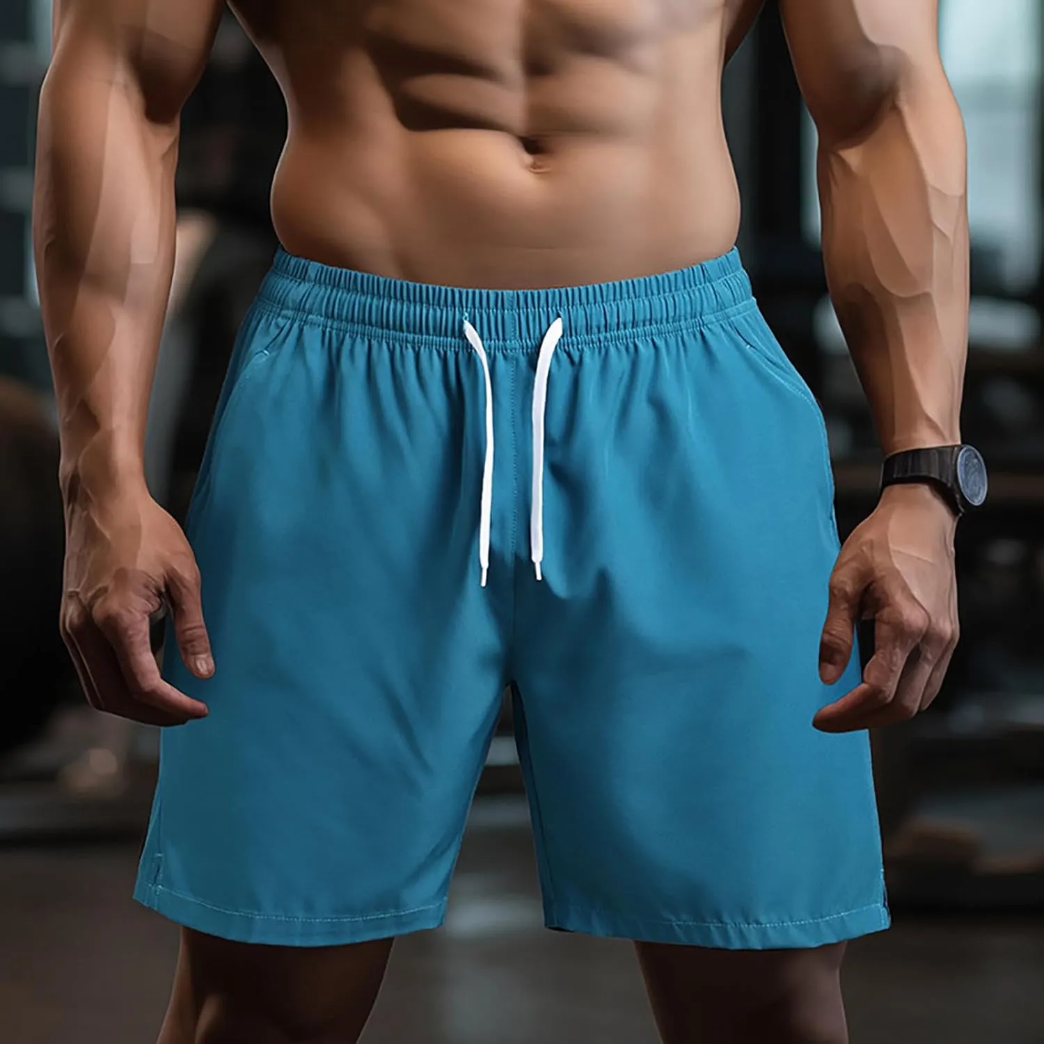 Men's Running Basketball Shorts Gym Workout Lightweight Athletic Short Pants Bodybuilding Quick Dry Jogging Shorts