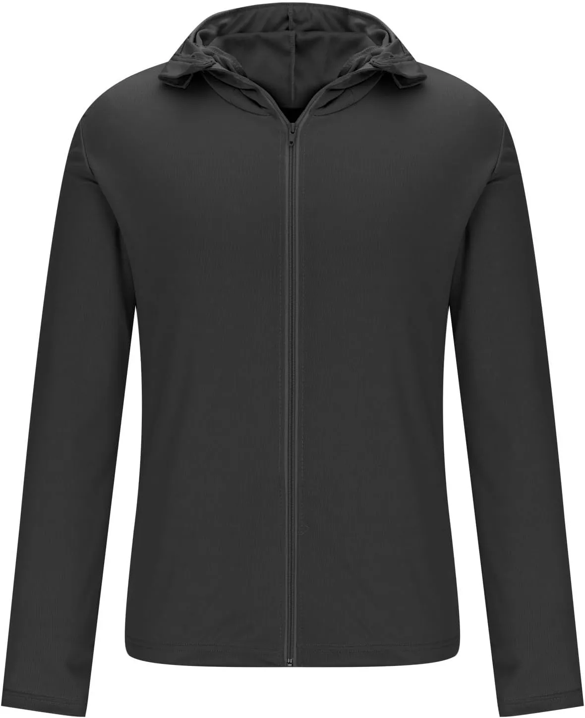 Men's UPF 50  Full Zip Fishing Hoodies Sun Shirts with Mask UV Neck Gaiter Hoodie Quick Dry Long Sleeve Hiking Shirts