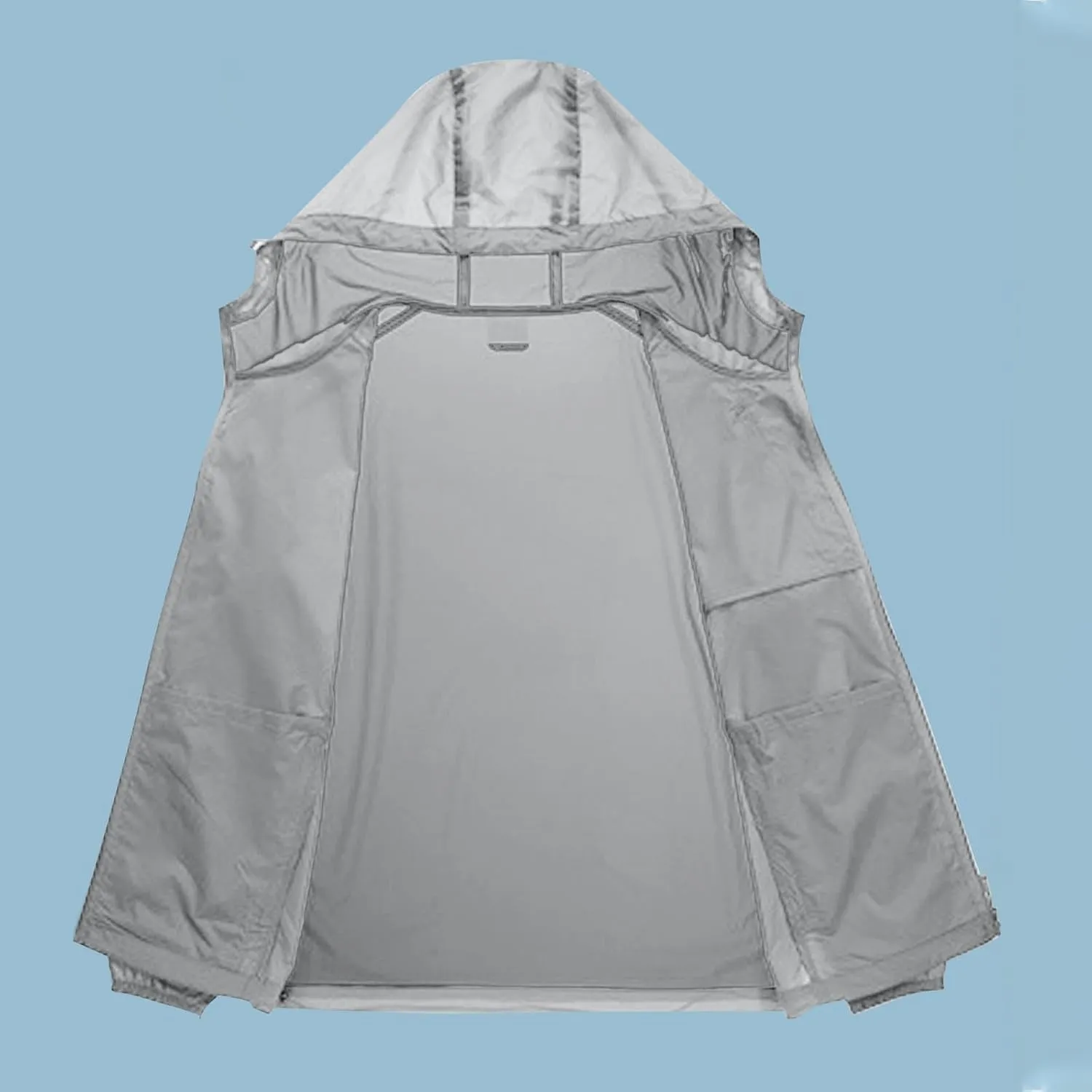 Mens UPF 50  Sun Protection Jacket Summer Quick Dry Lightweight UV Sun Shirts Outdoor Hiking Fishing Full Zip Hoodie