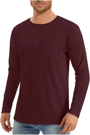 Men's UPF 50  Swim T-Shirt Sun Protection UV Fishing Shirt Rash Guard Long Sleeve Quick Dry Athletic Sports Shirts