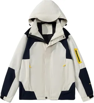 Men's Windbreaker Jacket Lightweight Water-Resistant Hooded Jackets Men Running Cycling Hiking Outdoor Raincoat