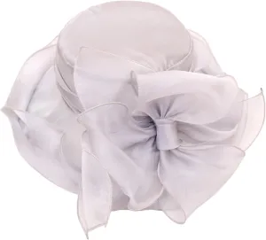 Mesh Sunshade Hat Flower Temperament Wedding Dress Hat Sun Dome Large Brim Hat Fashion Hat Buckets Spring Summer