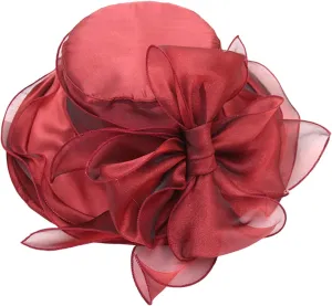 Mesh Sunshade Hat Flower Temperament Wedding Dress Hat Sun Dome Large Brim Hat Fashion Hat Buckets Spring Summer