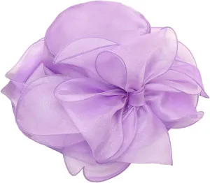 Mesh Sunshade Hat Flower Temperament Wedding Dress Hat Sun Dome Large Brim Hat Fashion Hat Buckets Spring Summer