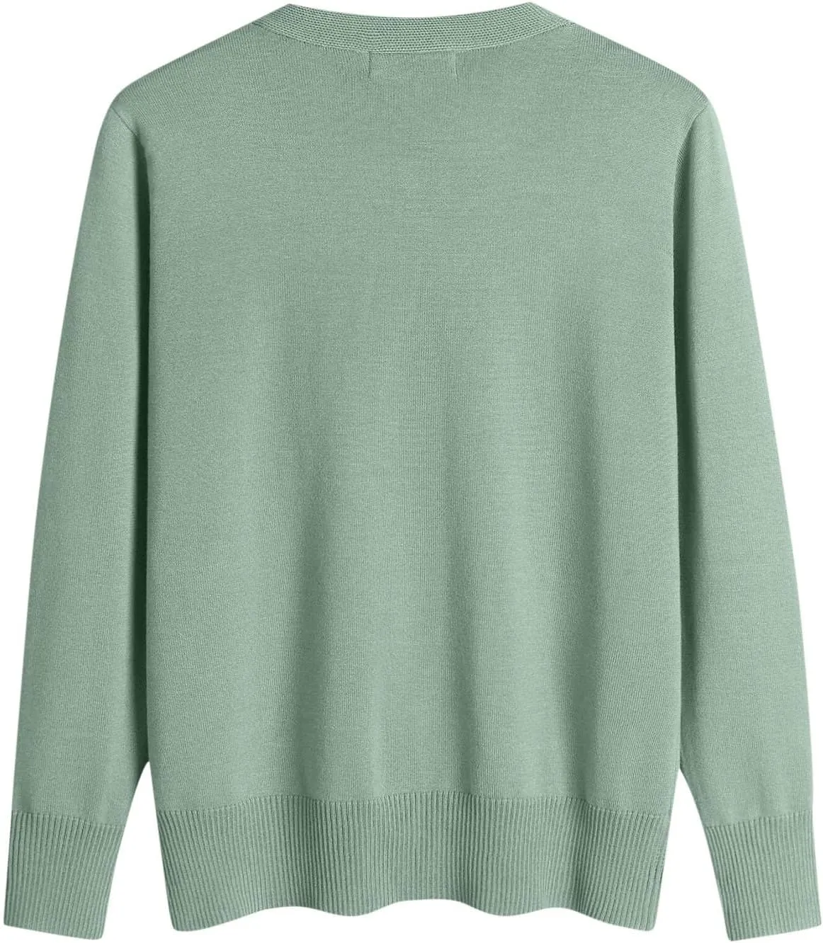 MRGIINRI Womens 2024 Fall Cardigan Sweaters Lightweight V-Neck Long Sleeve Open Front Button Up Knitted Cardigans Outerwear