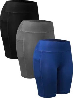 NELEUS Women's Athletic Shorts High Waist Tummy Control Workout Biker Shorts for Running Gym Yoga