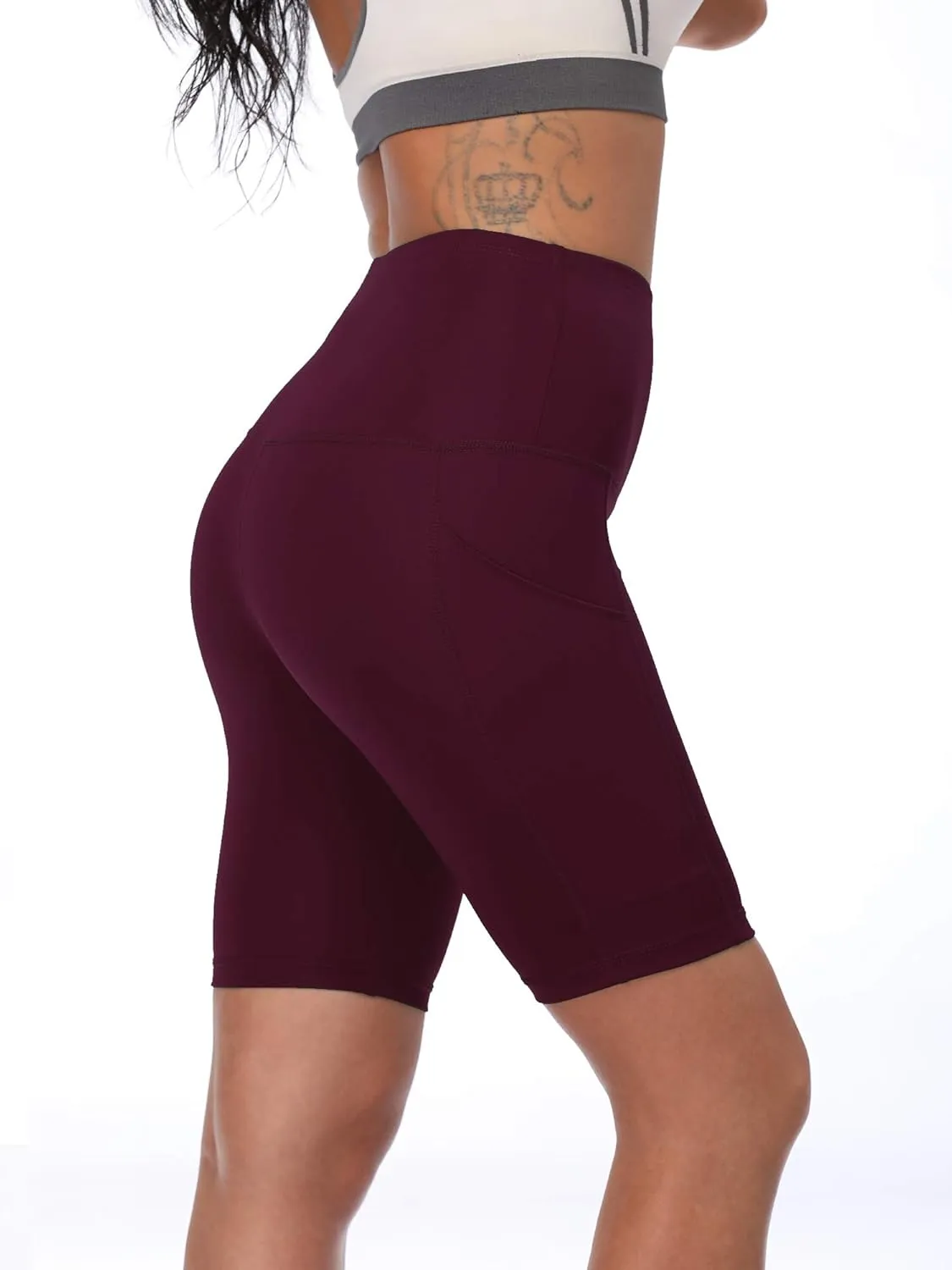 NELEUS Women's Athletic Shorts High Waist Tummy Control Workout Biker Shorts for Running Gym Yoga