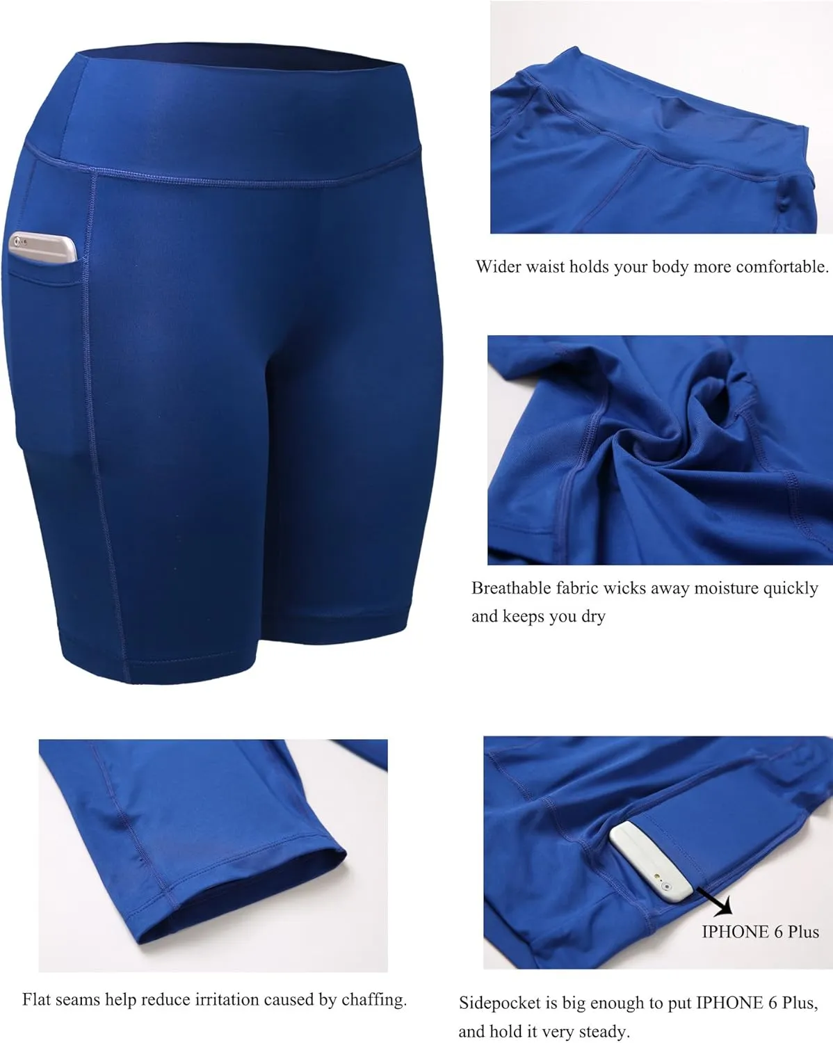 NELEUS Women's Athletic Shorts High Waist Tummy Control Workout Biker Shorts for Running Gym Yoga