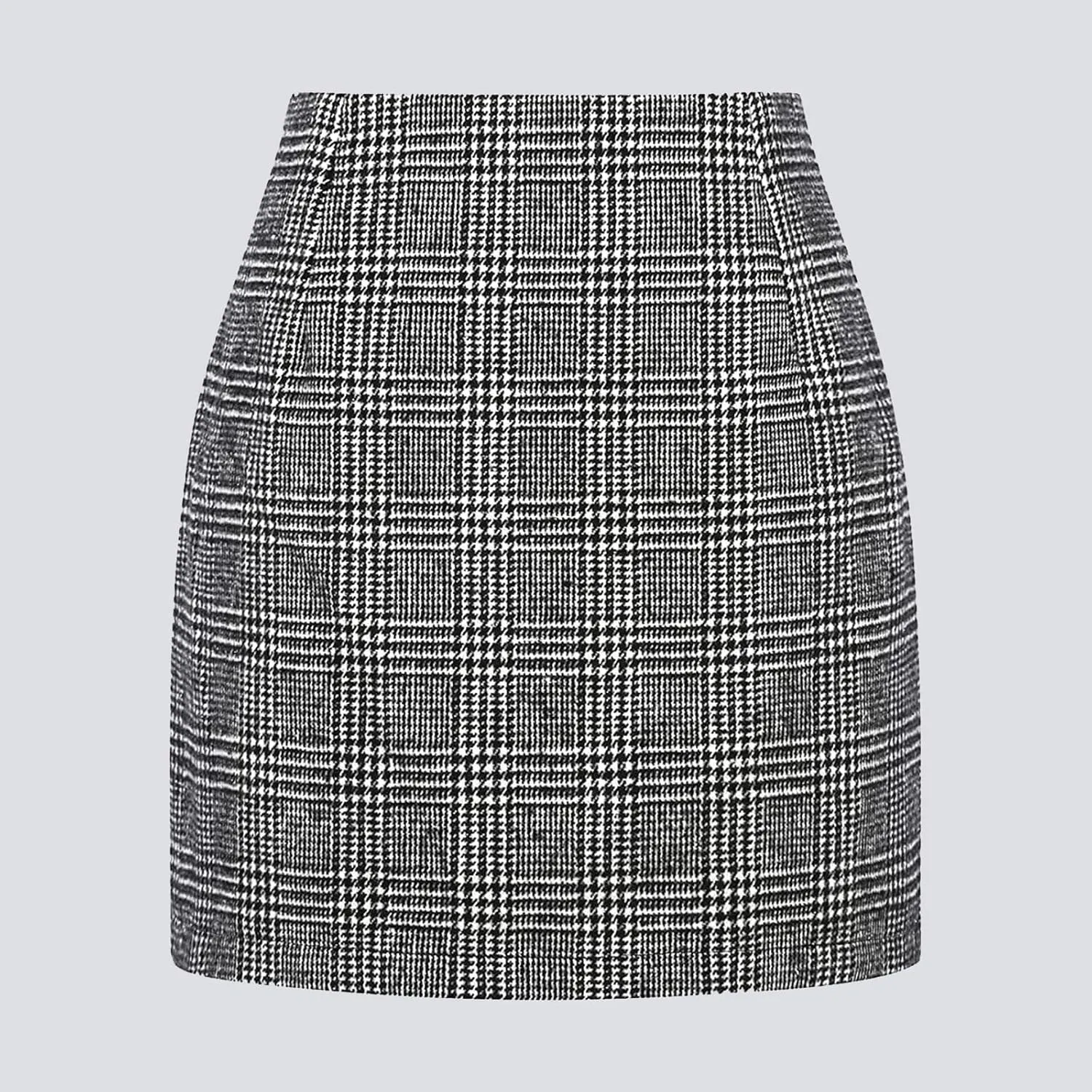 Pencil Skirt for Women Tummy Control Office Business Formal Slim Fit Trendy Plaid Stretchy Short Pencil Skirt for Women