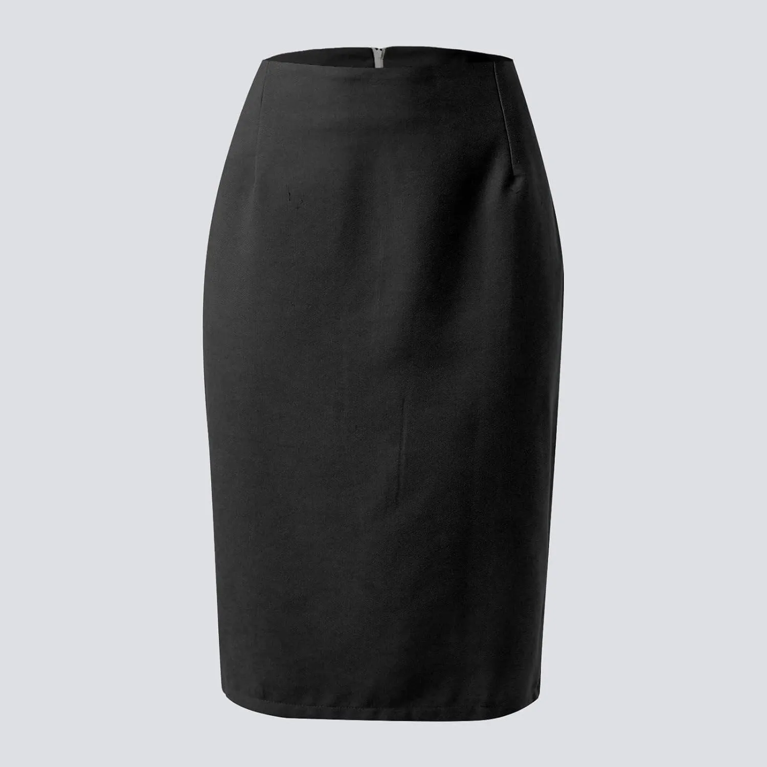 Pencil Skirt for Women Tummy Control Short Back Zipper Business Slim Fit Solid Color Stretchy Short Pencil Midi Skirt