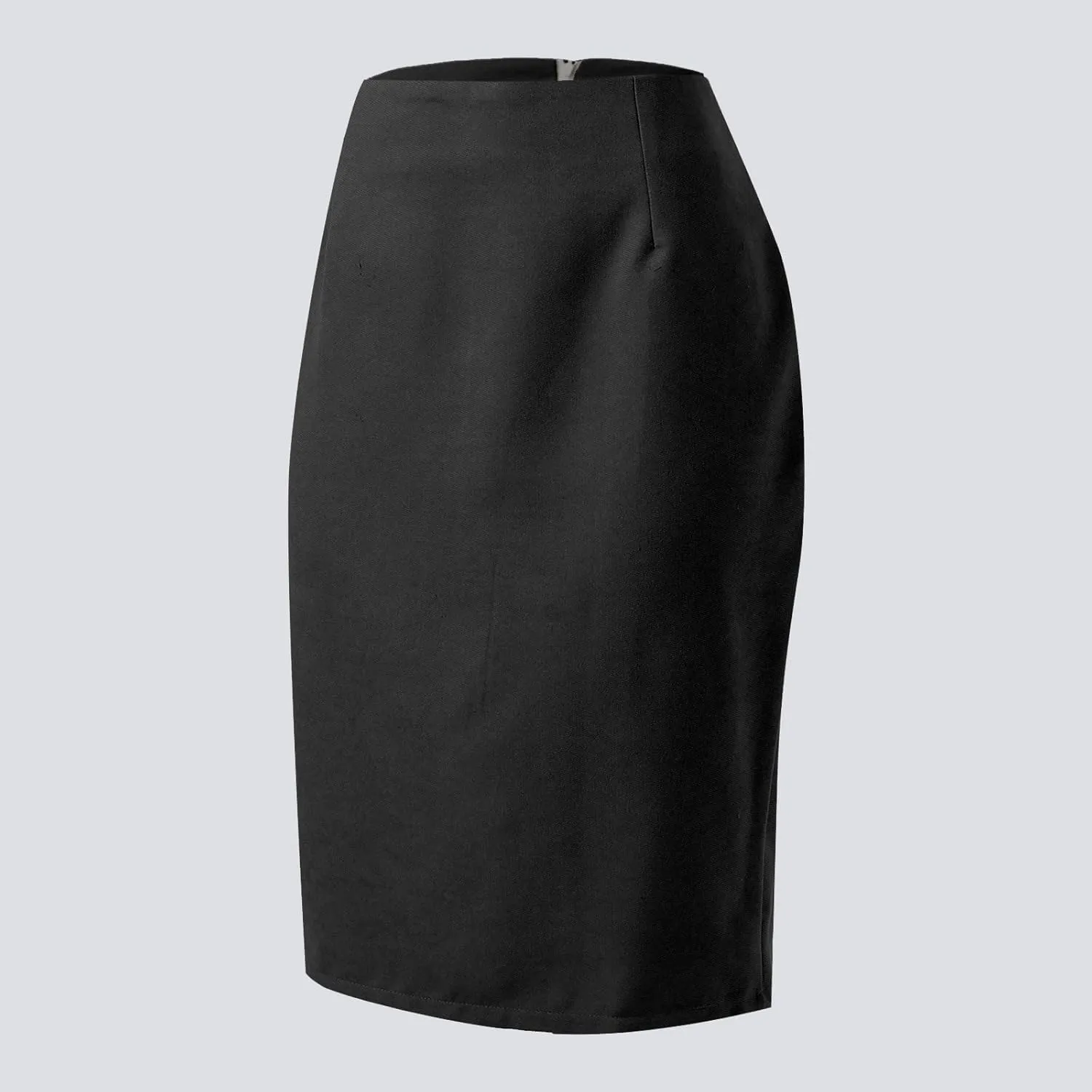 Pencil Skirt for Women Tummy Control Short Back Zipper Business Slim Fit Solid Color Stretchy Short Pencil Midi Skirt