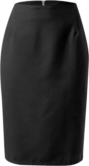 Pencil Skirt for Women Tummy Control Short Back Zipper Business Slim Fit Solid Color Stretchy Short Pencil Midi Skirt