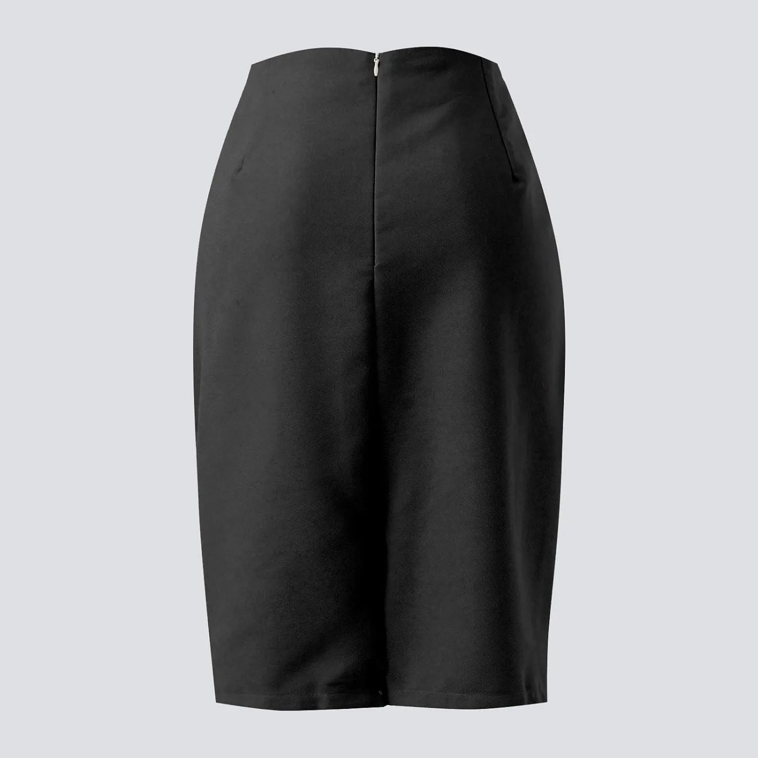Pencil Skirt for Women Tummy Control Short Back Zipper Business Slim Fit Solid Color Stretchy Short Pencil Midi Skirt