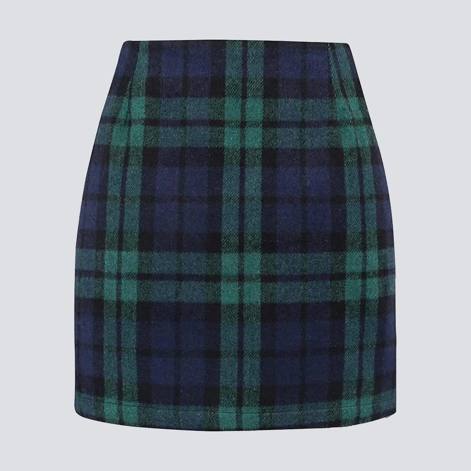 Pencil Skirt for Women Tummy Control Short Office Business Formal Slim Fit Trendy Plaid Stretchy Short Pencil Mini Skirt