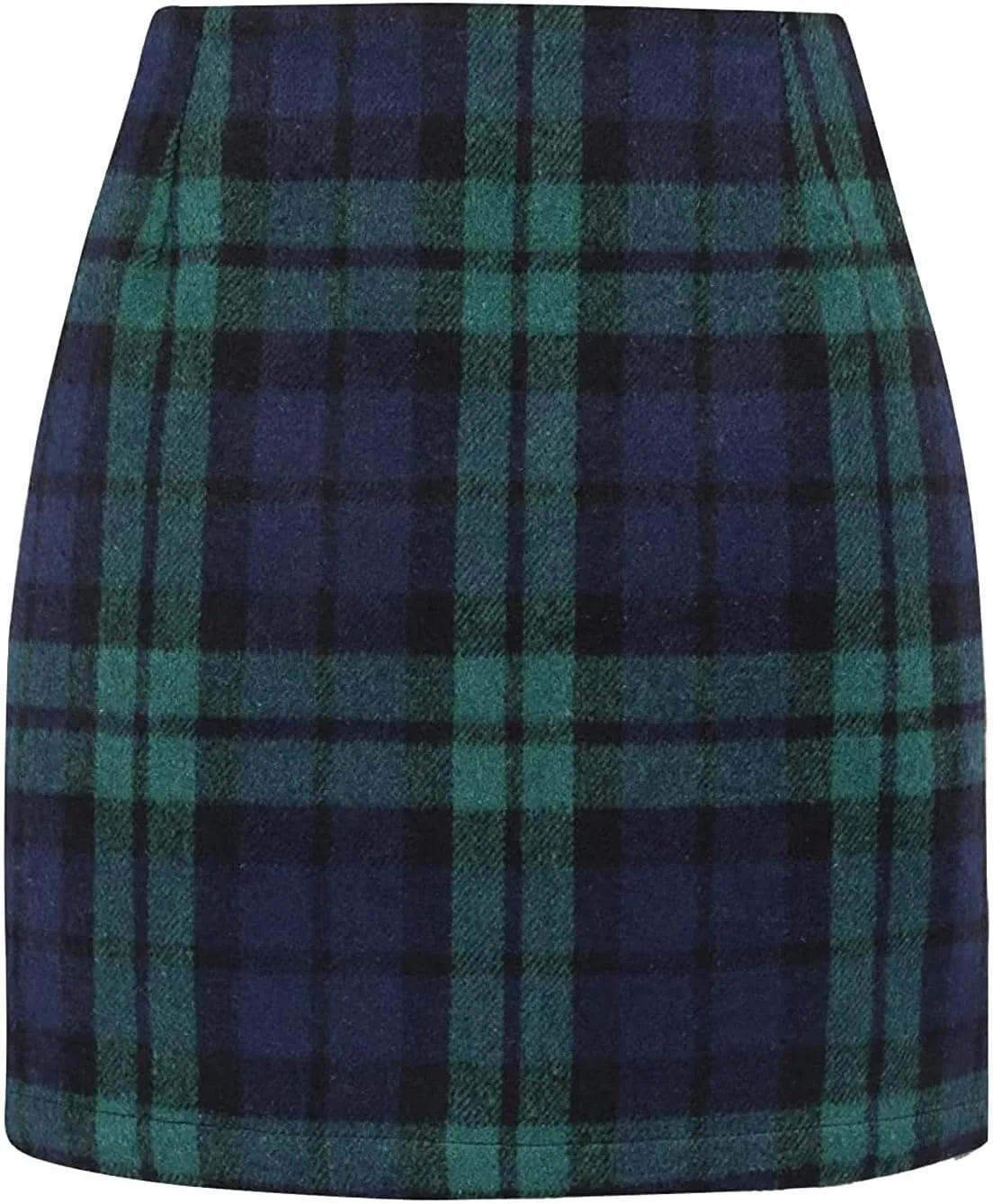 Pencil Skirt for Women Tummy Control Short Office Business Formal Slim Fit Trendy Plaid Stretchy Short Pencil Mini Skirt