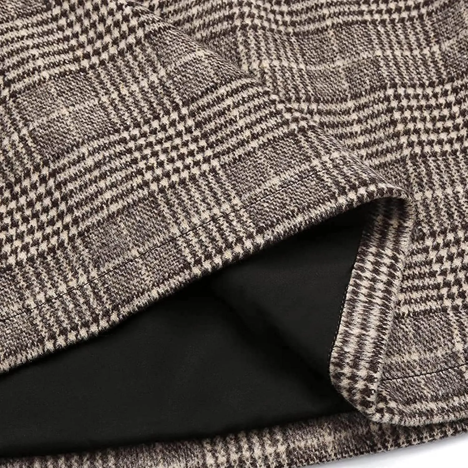 Pencil Skirt for Women Tummy Control Short Office Business Formal Slim Fit Trendy Plaid Stretchy Short Pencil Mini Skirt