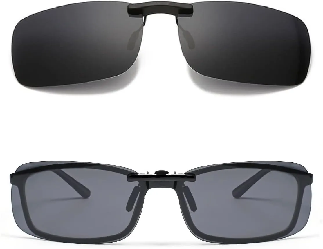 Polarized Clip Sunglasses for Prescription Eyeglasses-Clip on Sunglasses