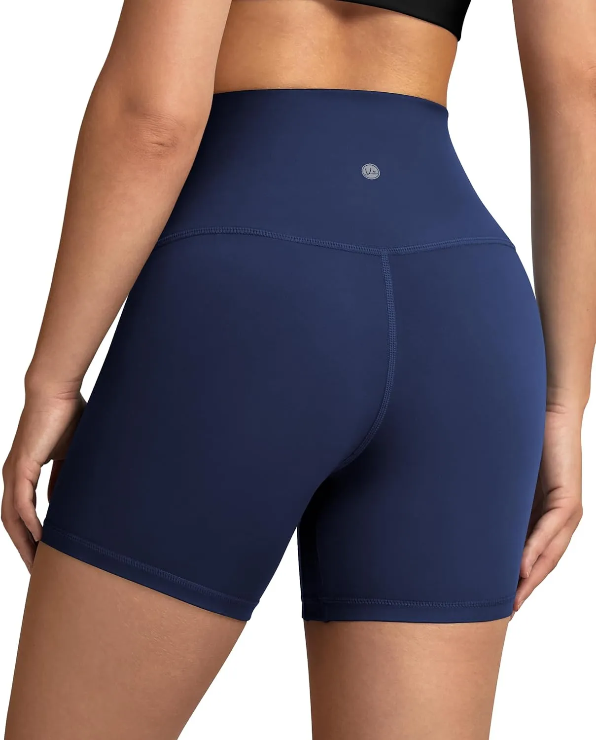 QUEENIEKE Workout Shorts Women, Butt Lifting Athletic Biker Shorts Cross Over High Waist Yoga Shorts