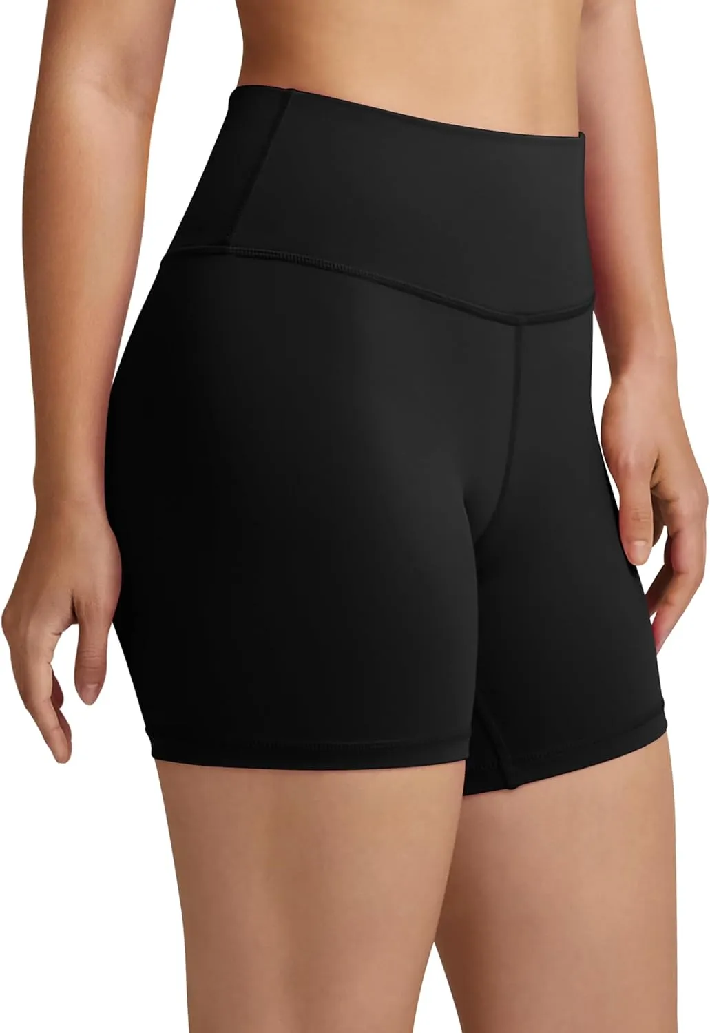 QUEENIEKE Workout Shorts Women, Butt Lifting Athletic Biker Shorts Cross Over High Waist Yoga Shorts