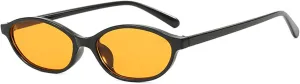 Retro Oval Sunglasses for Women y2k Trendy 90s Lightweight Shades Vintage Narrow Cat Eye Oval Sun Glasses Cool