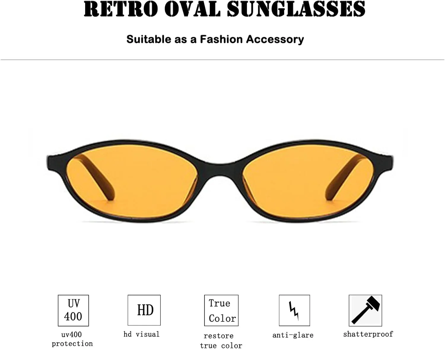 Retro Oval Sunglasses for Women y2k Trendy 90s Lightweight Shades Vintage Narrow Cat Eye Oval Sun Glasses Cool