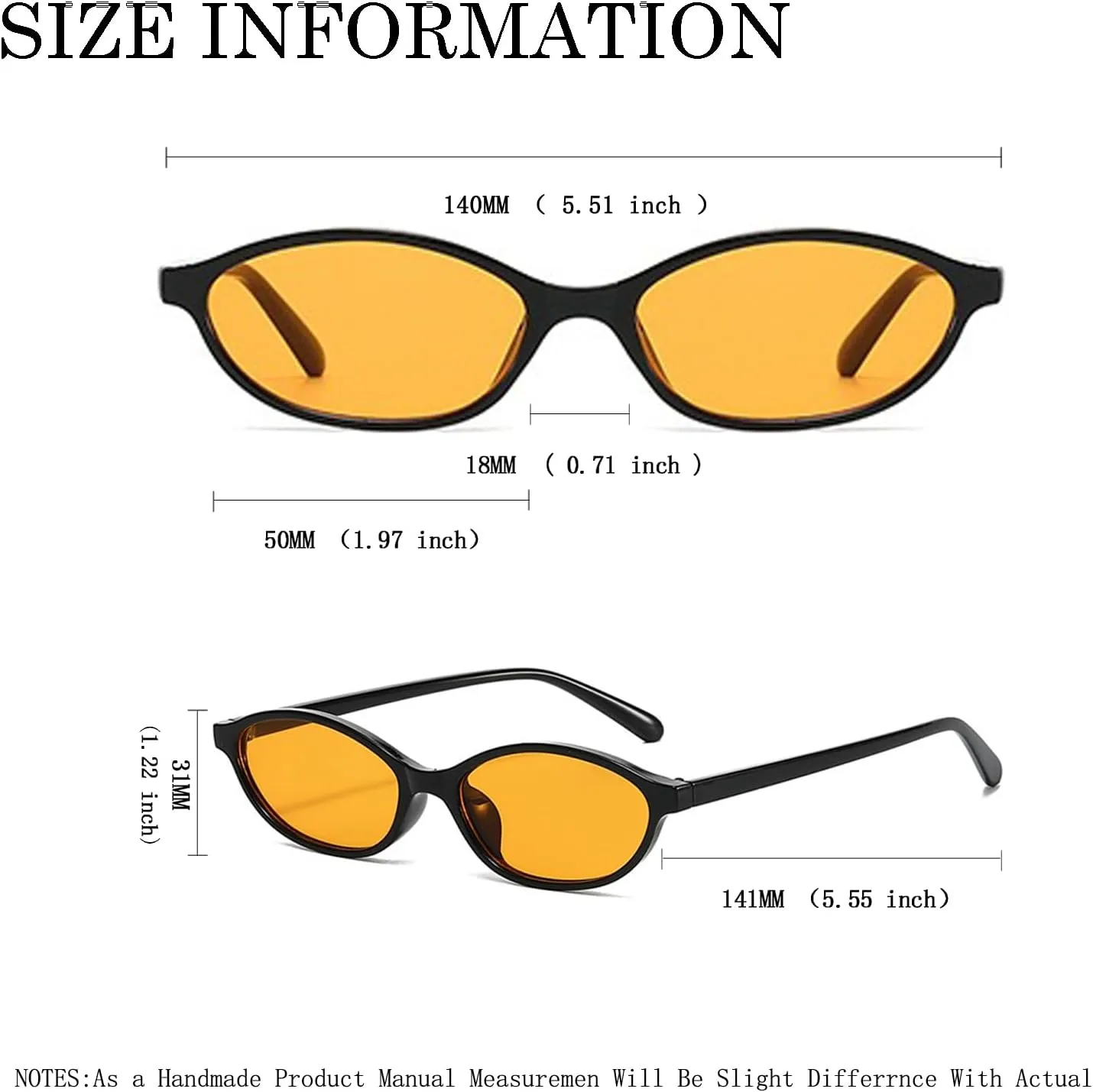 Retro Oval Sunglasses for Women y2k Trendy 90s Lightweight Shades Vintage Narrow Cat Eye Oval Sun Glasses Cool
