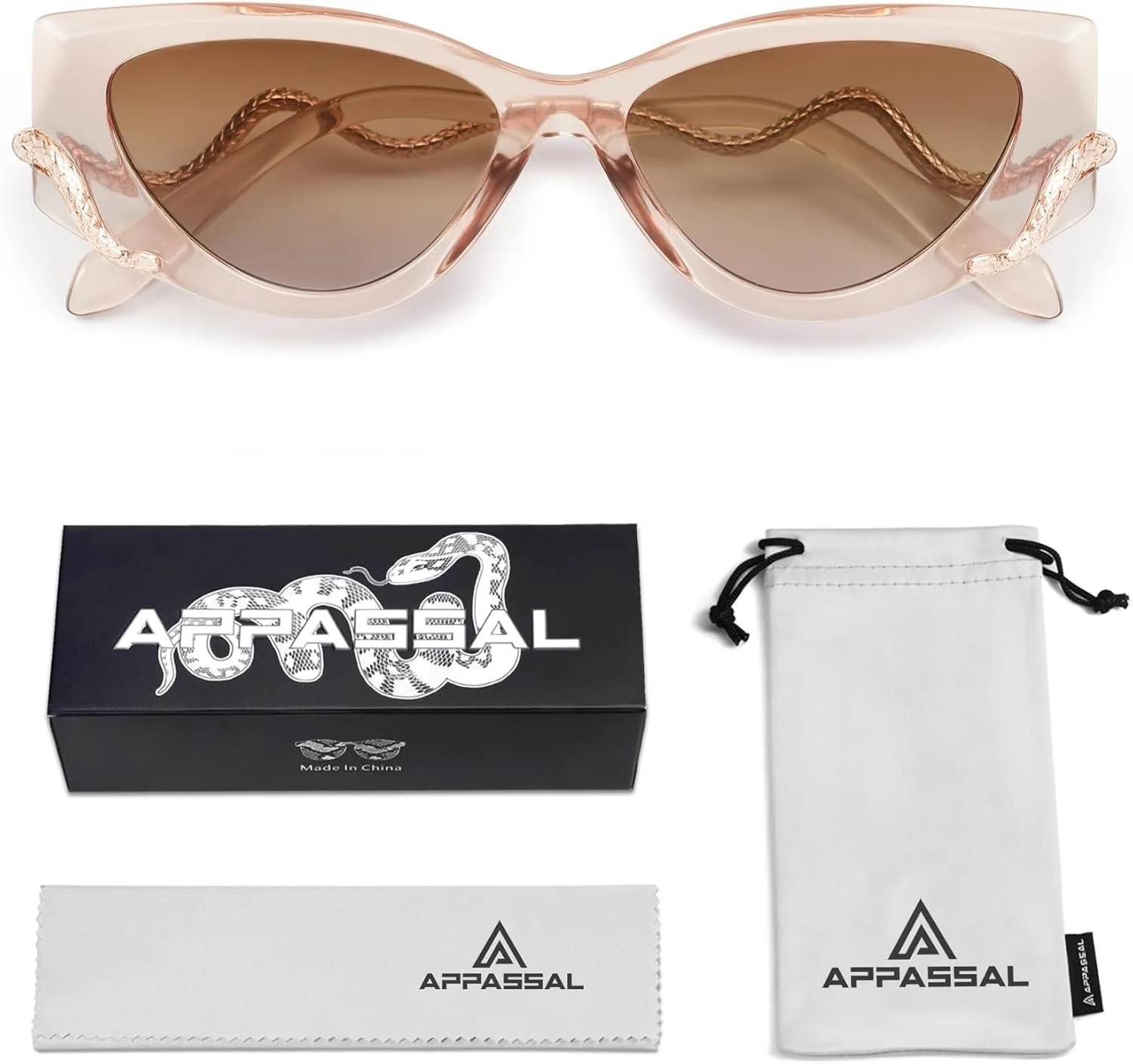 Retro Y2K Snake Sunglasses for Women Chic Cat Eye 90s Sunnies Narrow Trendy Sun Glasses AP3667