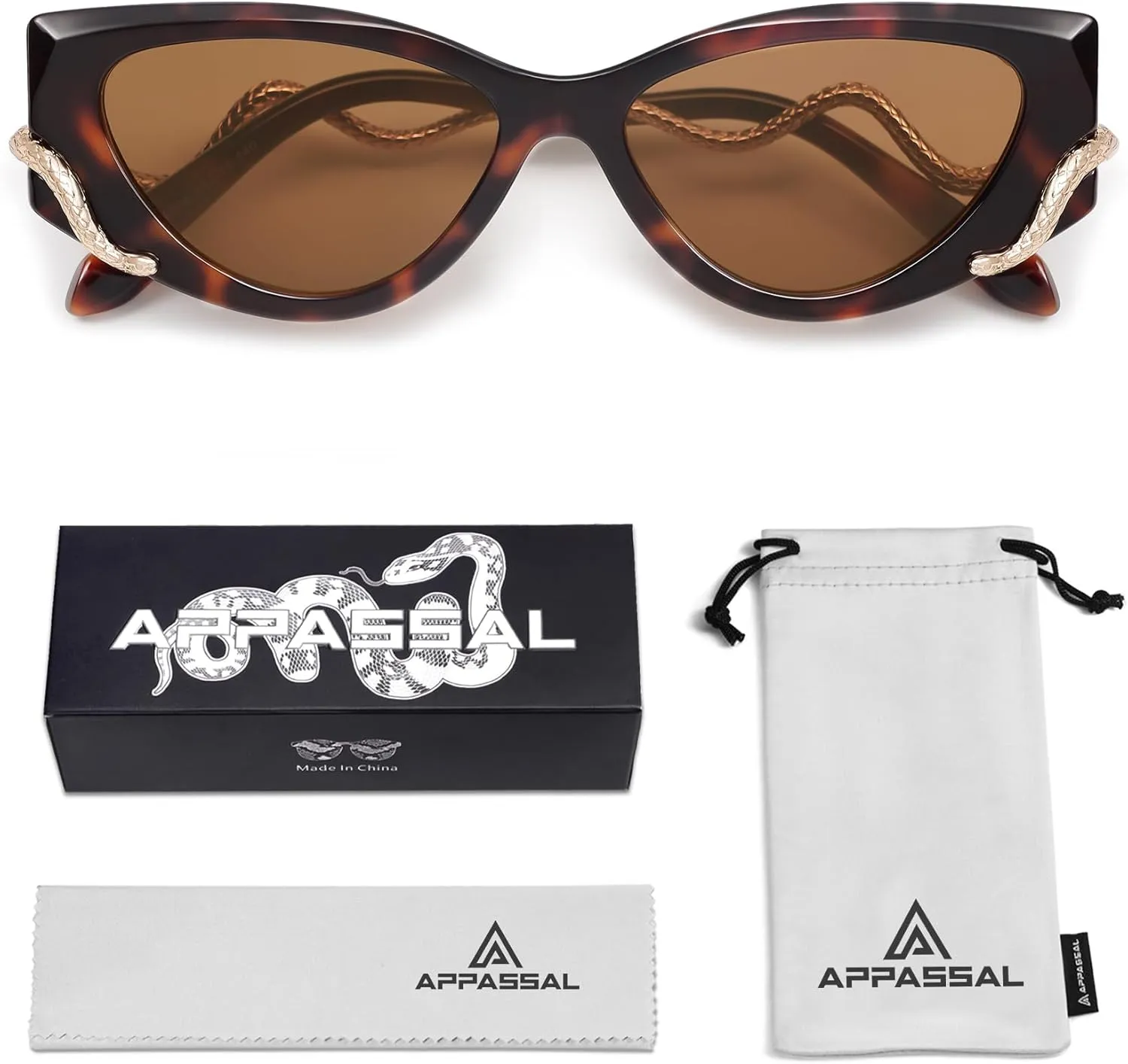Retro Y2K Snake Sunglasses for Women Chic Cat Eye 90s Sunnies Narrow Trendy Sun Glasses AP3667