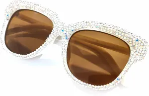 Rhinestone Cat Eye Sunglasses Fashion Crystal Rhinestone Vintage Frame Sun Glasses Retro for Female UV400
