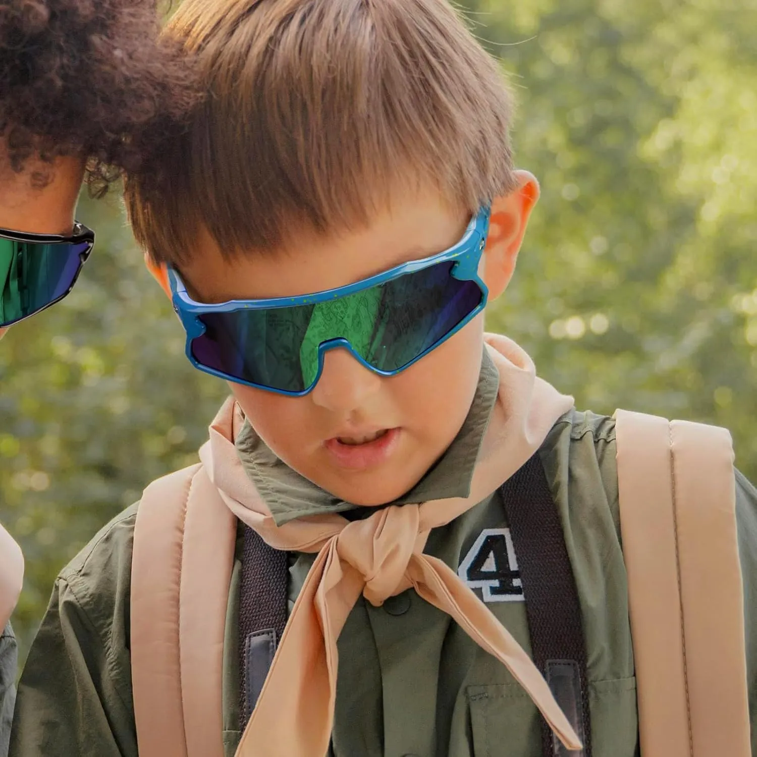 RIVBOS Youth Baseball Sunglasses for Kids(Boys&Girls) Polarized UV Protection Cycling Glasses RYS007