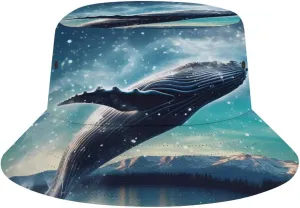 Sea Whale Ocean Animal Unisex Sun Hat Foldable Bucket Hat Fashion Fishing Hat Summer Beach Hat Brim Hat