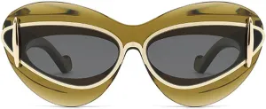 Sexy Y2k Punk Cat Eye Sunglasses Women 2024 Luxury Vintage Sun Glasses For Ladies Retro Double Frame Eyewear Shades UV400