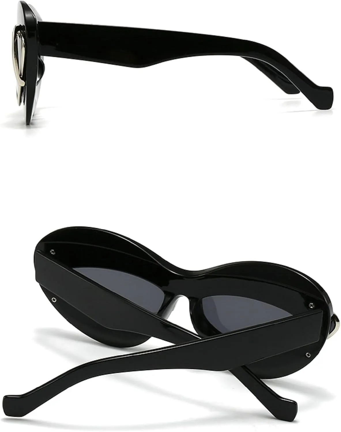 Sexy Y2k Punk Cat Eye Sunglasses Women 2024 Luxury Vintage Sun Glasses For Ladies Retro Double Frame Eyewear Shades UV400