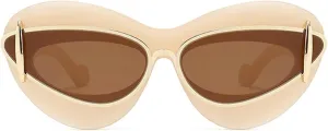 Sexy Y2k Punk Cat Eye Sunglasses Women 2024 Luxury Vintage Sun Glasses For Ladies Retro Double Frame Eyewear Shades UV400