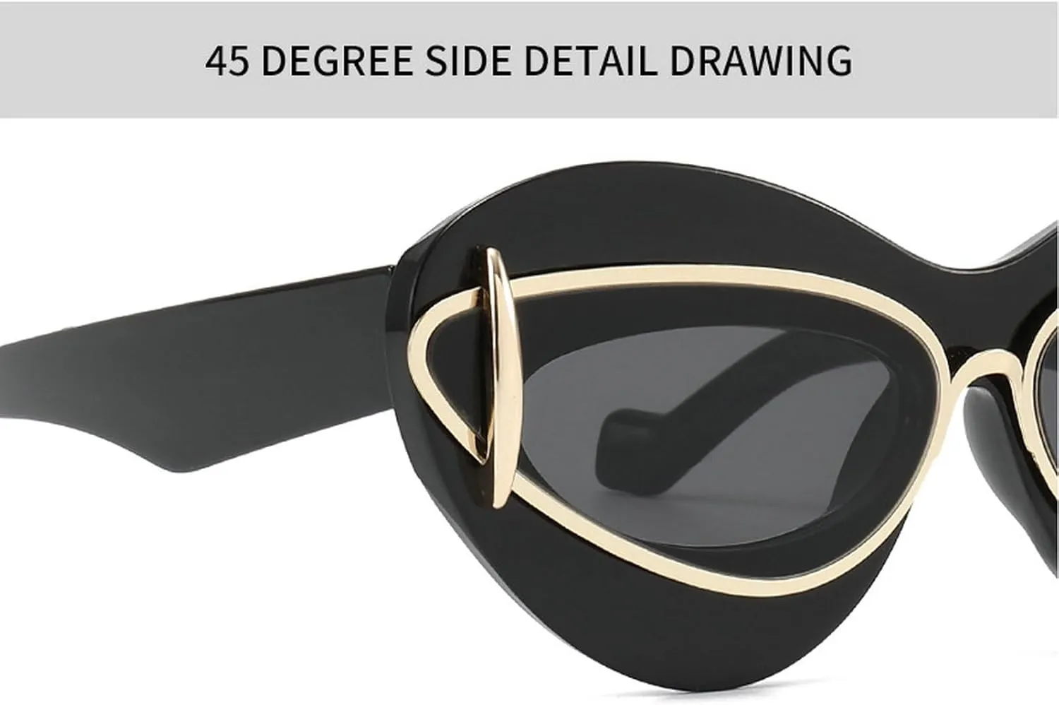 Sexy Y2k Punk Cat Eye Sunglasses Women 2024 Luxury Vintage Sun Glasses For Ladies Retro Double Frame Eyewear Shades UV400